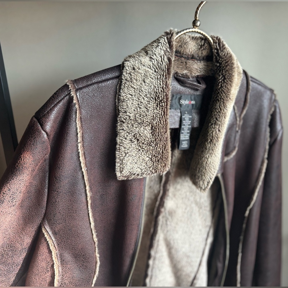 Style & Co. NWOT, size Large, FAUX LEATHER JACKET